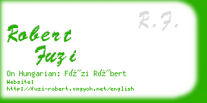 robert fuzi business card